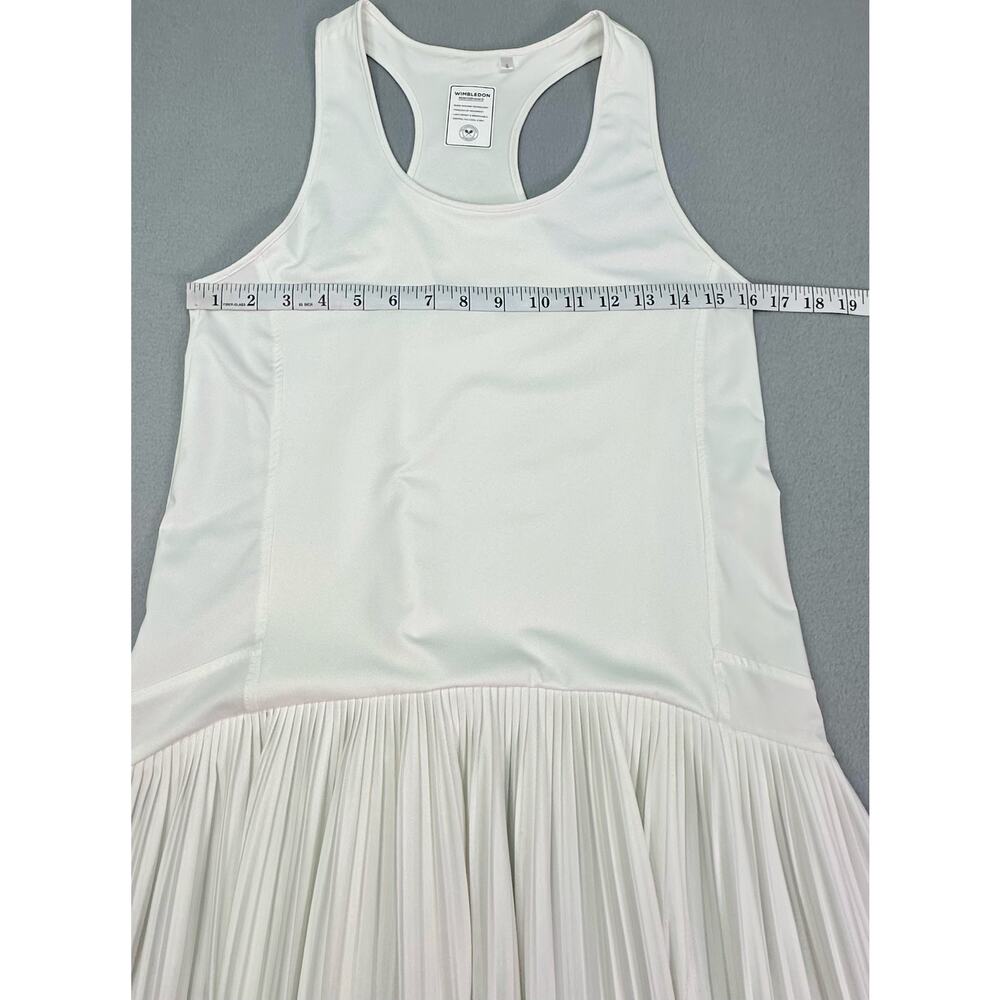 Official Wimbledon Activewear Coletta White Pleated Tennis Dress Racerback Sz S - Picture 6 of 8